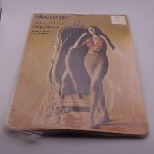 Joanne ALL NUDE One Size Panty Hose Bas Culotte Beige 5'-5'8"/99-155 LB.